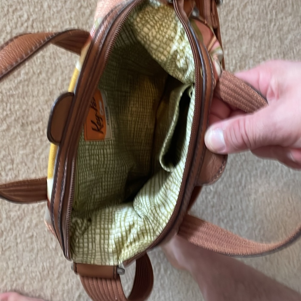 Fossil Key-Per Small Tote Bag With Retro Flower P… - image 4